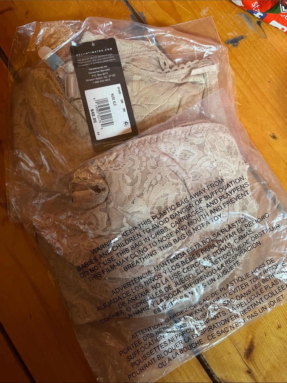 TWO NWT Bali Lace Underwire BRAS size 38C